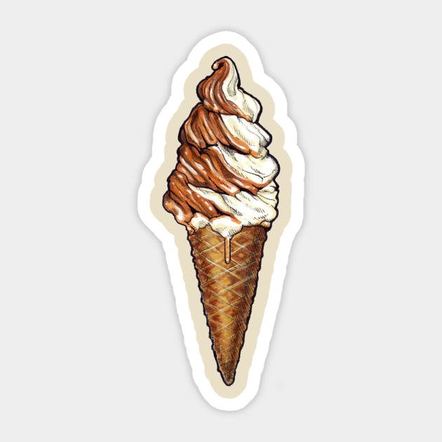 TwistIce Cream Sticker by KellyGilleran